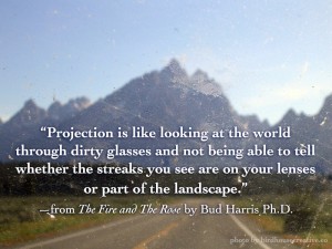 Projection is like looking at the world through dirty glasses and not being able to tell whether the streaks you see are on your lenses or part of the landscape.